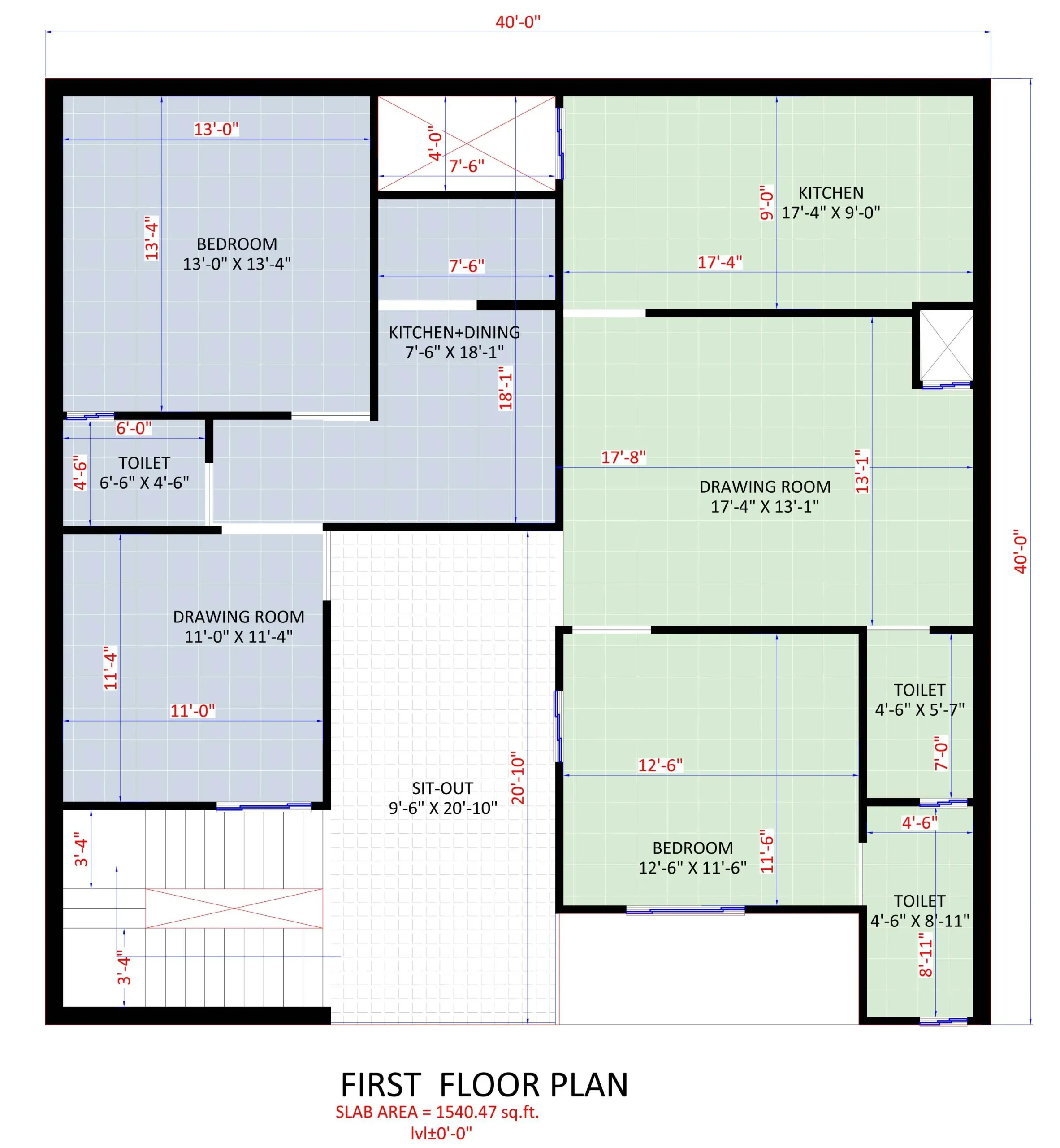 40x40 House Construction Guide: Modern Elevation & Layout