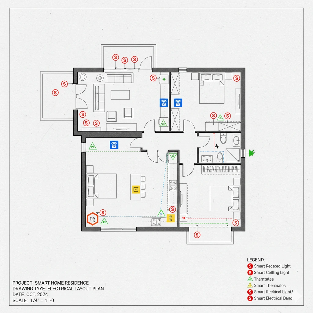 Electrical Layout Planning for Smart Homes