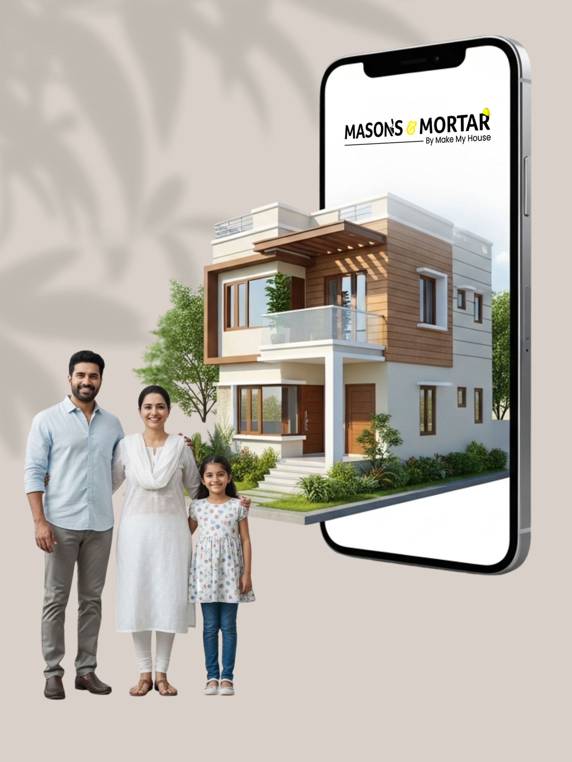 Happy Family with Dream Home